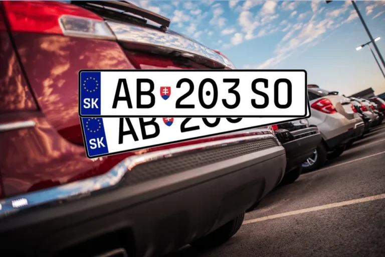 Slovenské tabuľky s evidenčným číslom na aute – poplatok za prihlásenie